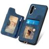 For Samsung Galaxy S25+ Retro PU Leather Back Cover with RFID Blocking Card Holder