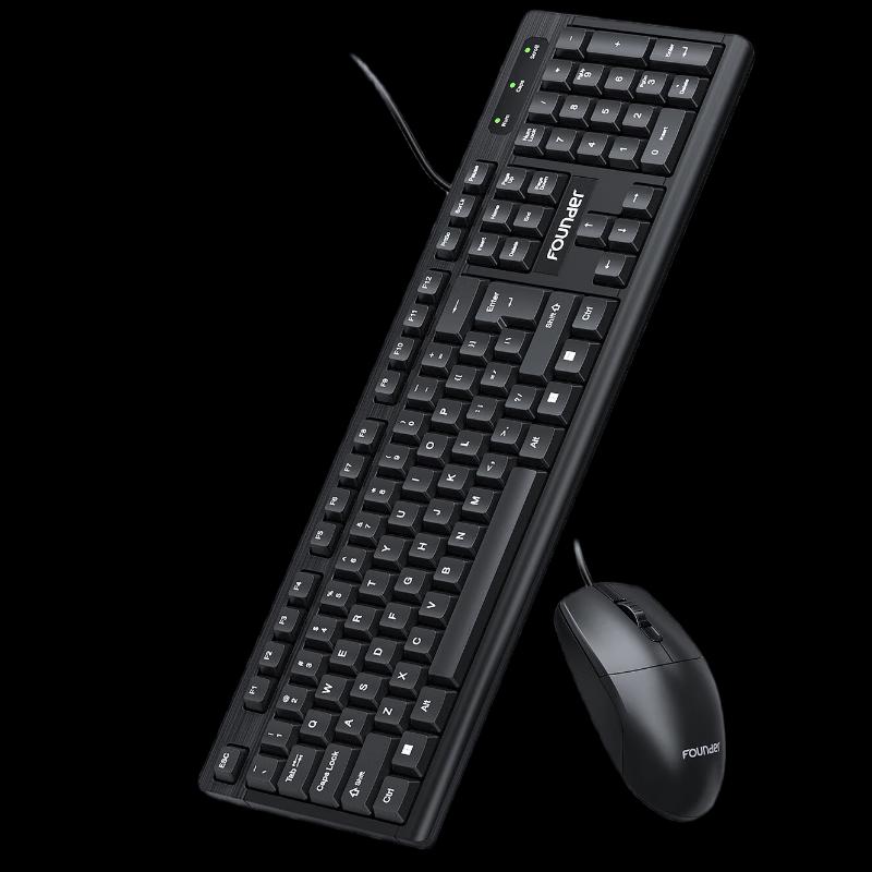 Founder KM110 Wired Keyboard Mouse Combo