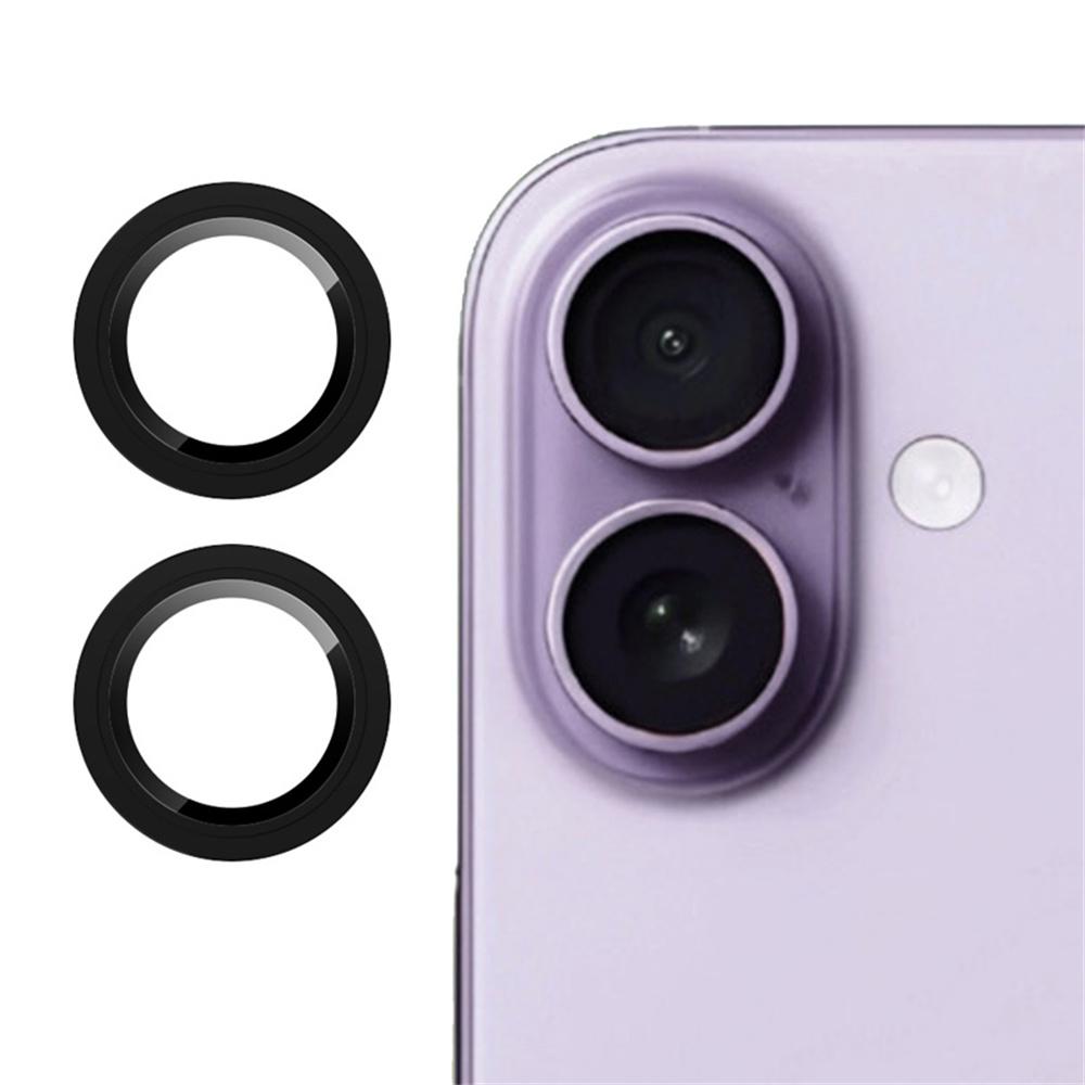 For iPhone 17 Camera Lens Protector Tempered Glass Metal Ring Lens Film