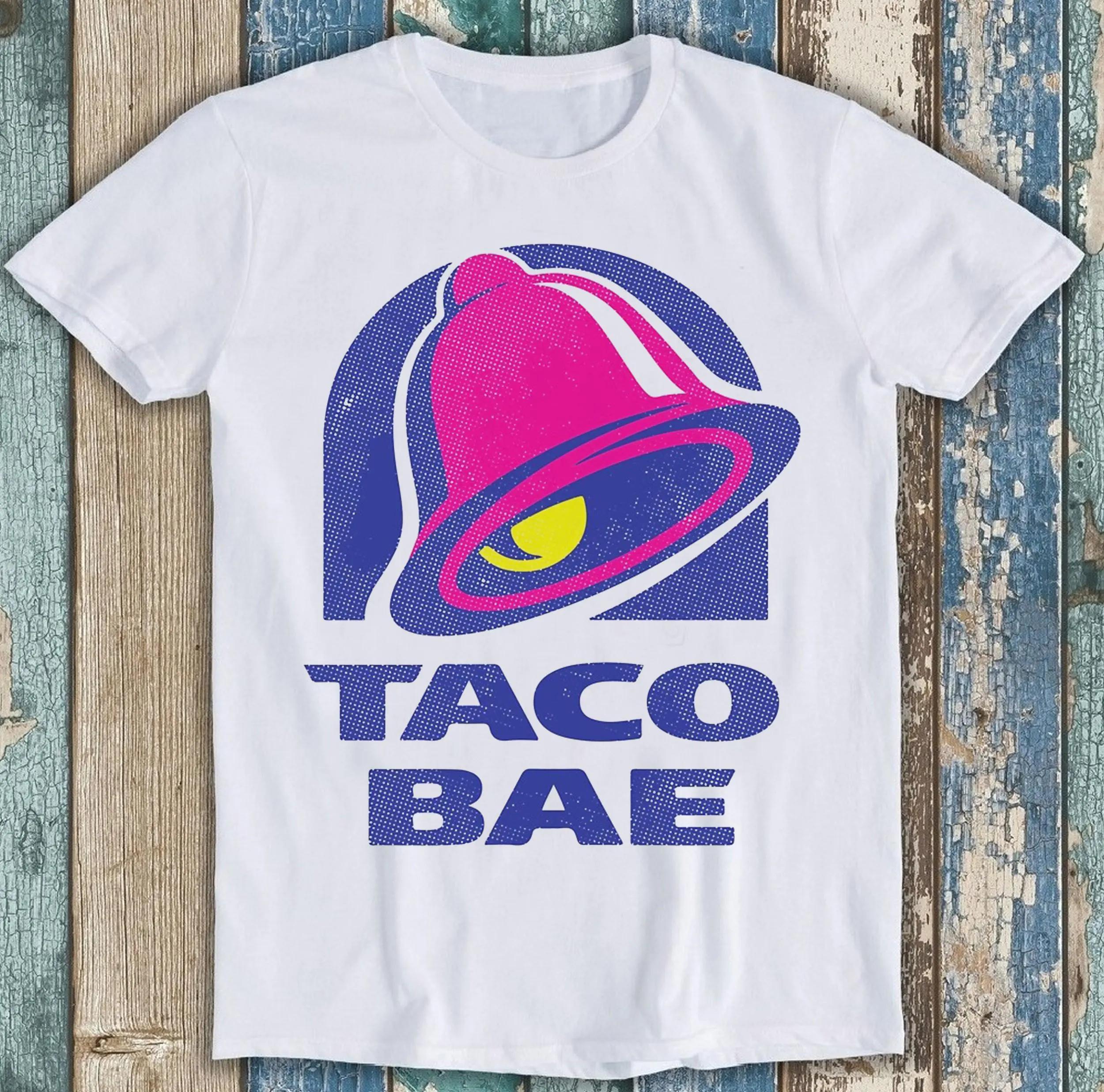 

Taco Bae Parody T Shirt Meme Gift Funny Tee Summer Mens and Womens Loose and Breathable Tshirt Top 4XL