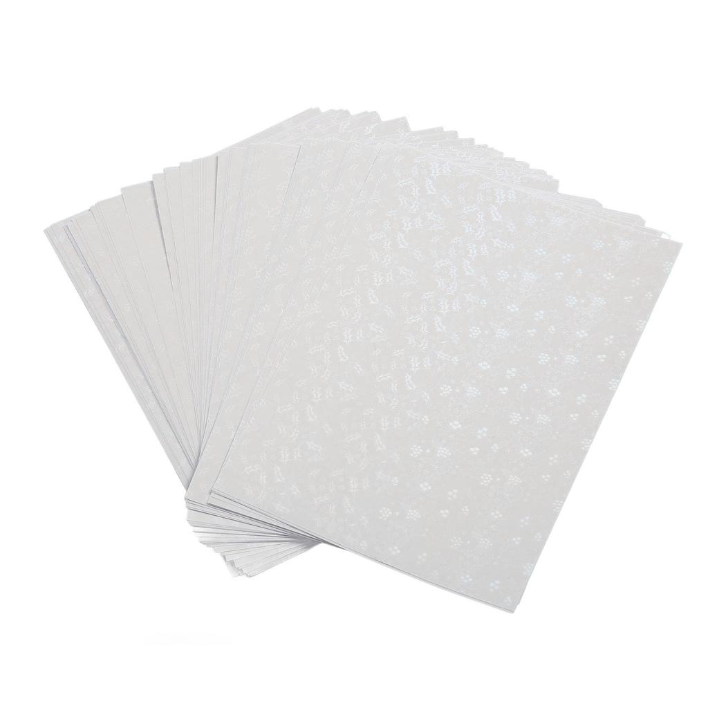 50 Sheets A4 Holographic Cold Laminate Sheet Cuttable Waterproof DIY Self Adhesive Laminating Film F