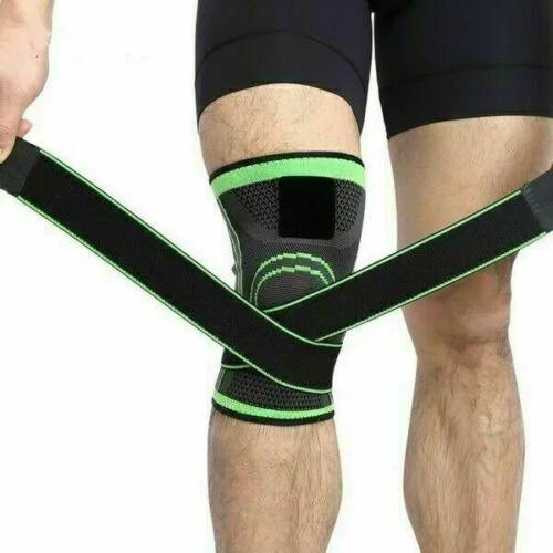 Genouillères de Fitness Sportif Bande de Soutien Bandage Genouillère Manchon de Compression Protecteur Sportif Ligament Réglable
