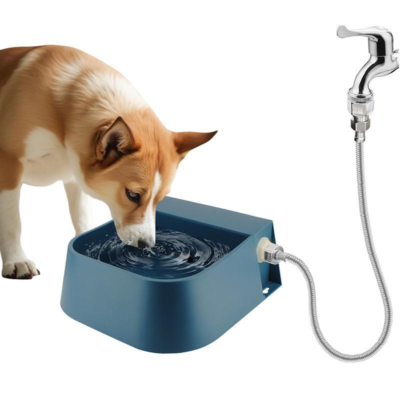 Dog Automatic Water Bowl Dispenser With 1.5m Water Hose 2l Outdoor Auto Fill Pet Water Dispenser For Animal Cat Chickens Rabbits синий