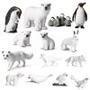Children's Cognitive Animal Models: Polar Bear & Penguin Plastic Toys