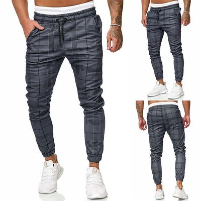 Herren Webhose aus Baumwolle mit Fischgrätmuster
