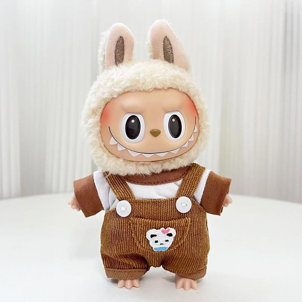 For 17cm Labubu Doll Clothes Fashion Clothes Hoodies Doll Clothes Color Match Hoodies Dolls Accessories Cute Decoration Little Cloths