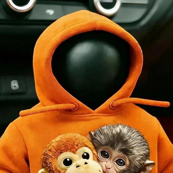Monkey Hoodie Gear Shift Cover Funny Sweatshirt Shift Knob Sleeve for Car Easy to Install Unique Interior
