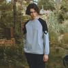 Challenger Men'S Color-Blocked Round Windbreaker Grey