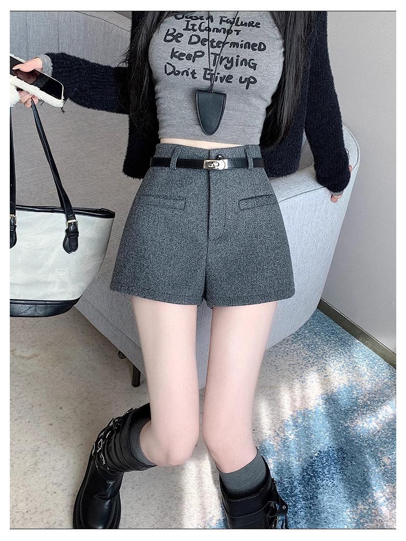 

Детские шерстяные шорты с высокой талией и свободного кроя для осени/зимы 2XL серый