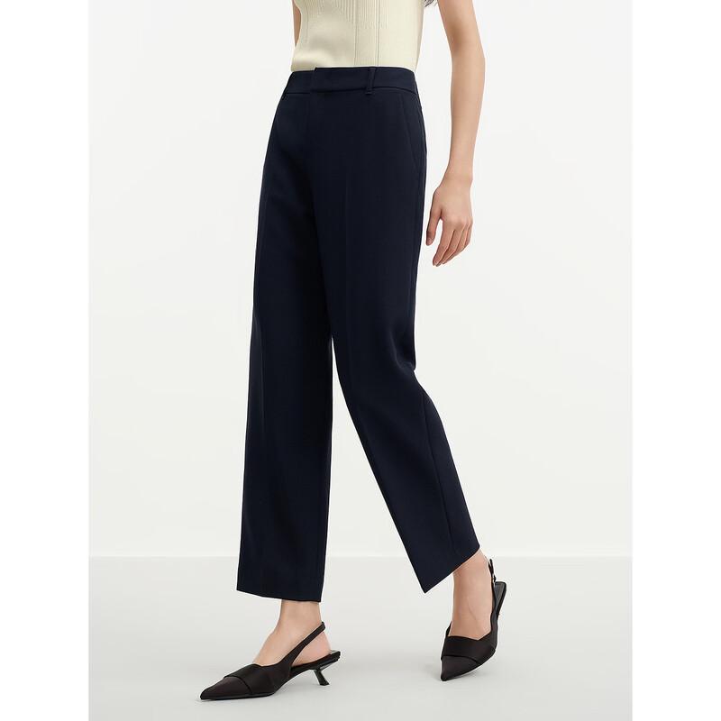 JUZUI Women's Slim-Fit Tapered Commuter Trousers