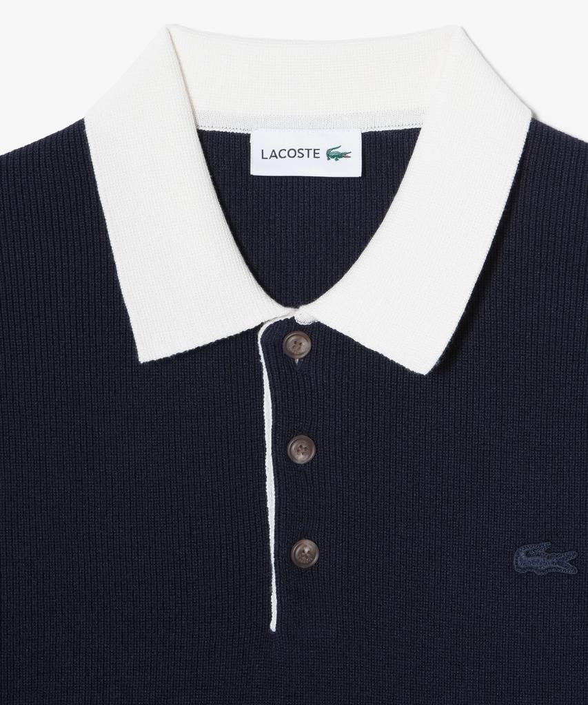 LACOSTE Men'S Rib Collar Spun Yarn Short Sleeve Sweater Polo Shirt Ph943E-56G 166