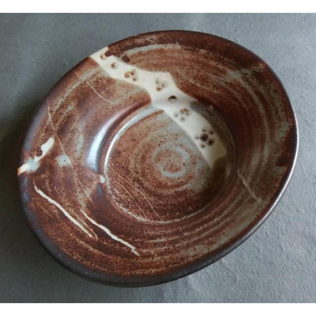 Used Mino ware master craftsman Rikuo Kudo Minami kiln Nezushino large bowl