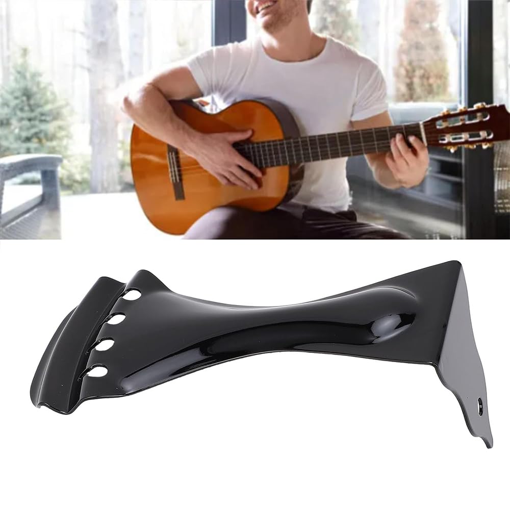 Alloy Guitar Tailpiece, Resonance Box Guitar Tailpiece, Tuning Improver, String Accessory for 4-String Acoustic or Steel Guitar (Style)