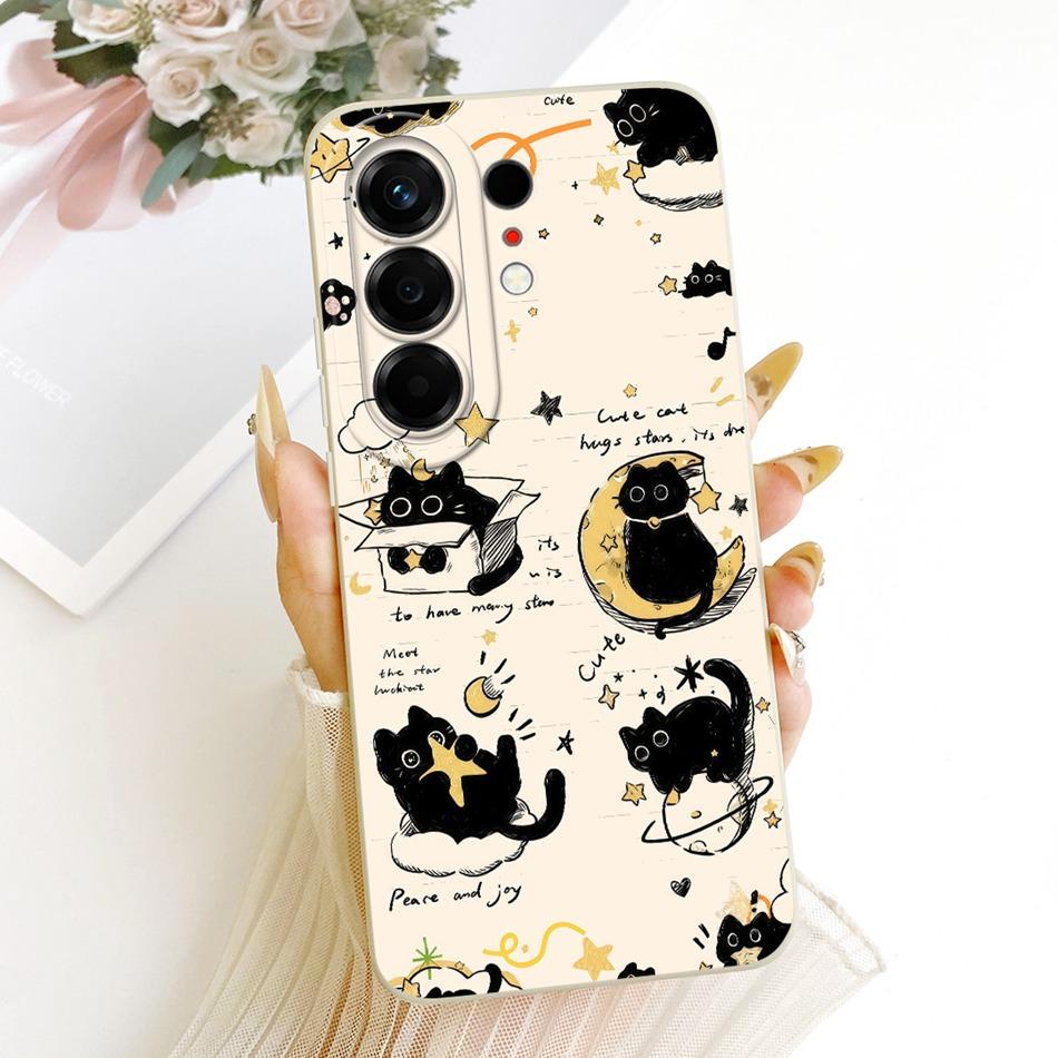 For Tecno Camon 50 4G 2026 Cute Cat Flower Cartoon Phone Case For Tecno Camon50 4G Shockproof Soft Silicone Covers Bumpers