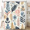 Decorative Shower Curtains Made Of Polyester Fabric Featuring A Colorful Leaf Pattern Suitable For Bathroom Decor In Various Siz