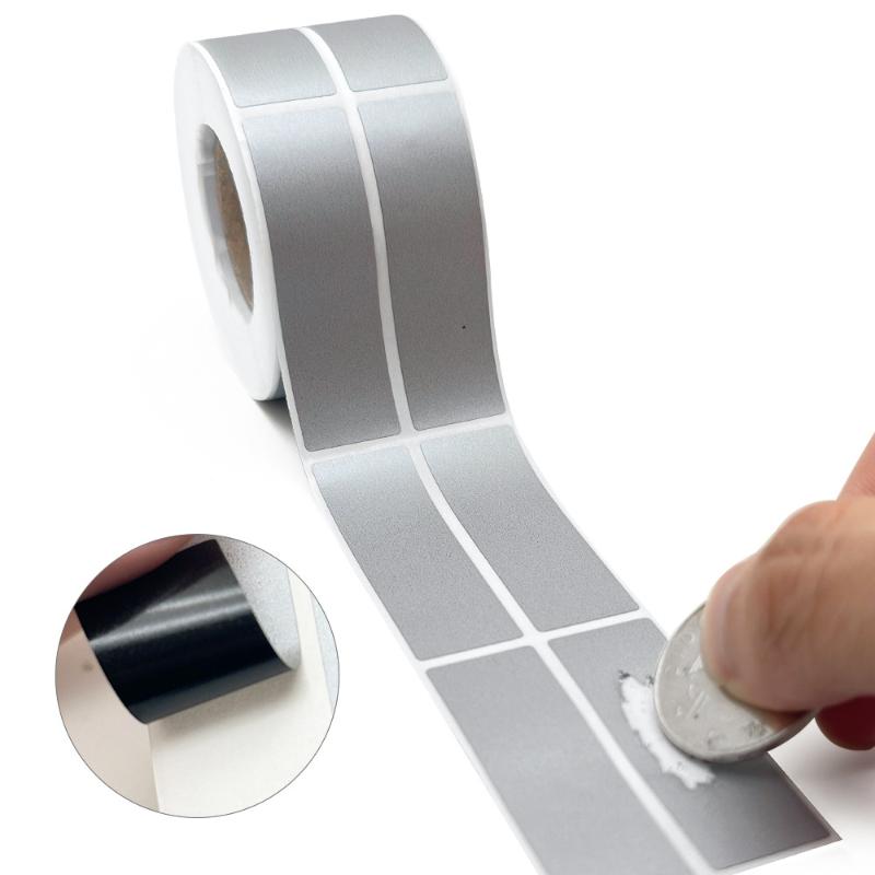 500Pcs/Roll Scratch Off Film Sticker DIY Scratch Label for Redemption Vouchers Lottery Cards Small Business Promotions