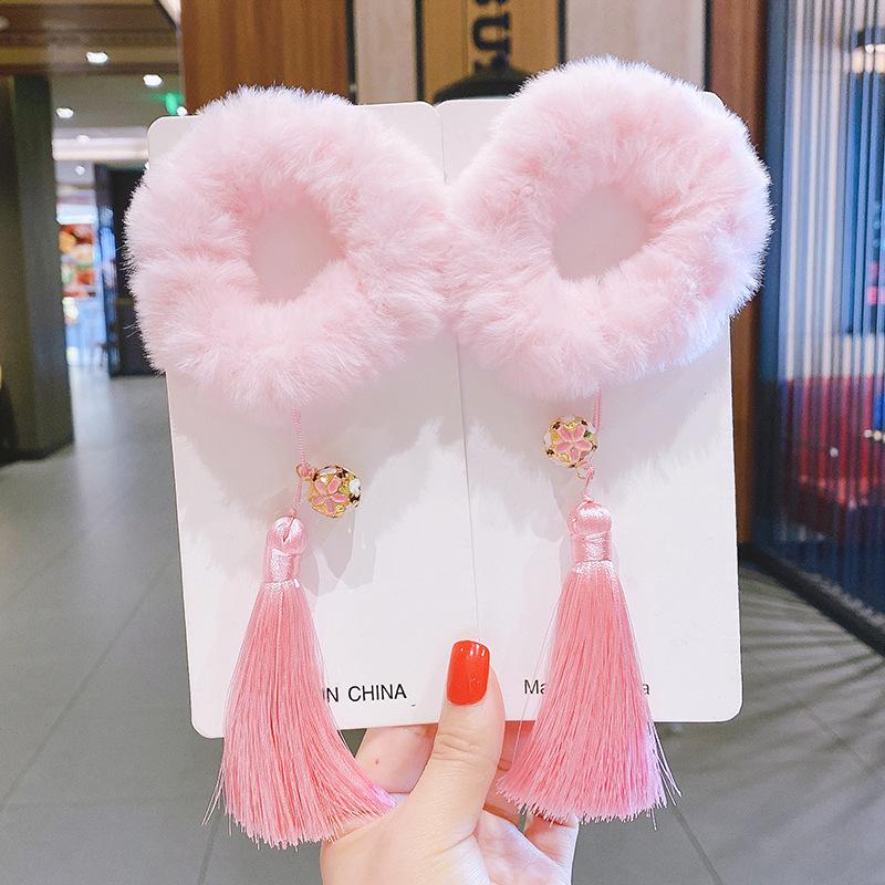 Red New Year Hanfu Hair Clips for Girls - Chinese Style Floral Headwear