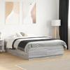 VidaXL Bed Frames with LED Lights, Double Bed with Slat Base, Bedroom Adult Bed, Modern, Sonoma Grey 120x190 3209658