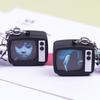 Mini Tv Keychain Horror Atmosphere Mini Tv Keychain Pendant Simulation Tv Pendant Bag Pendant