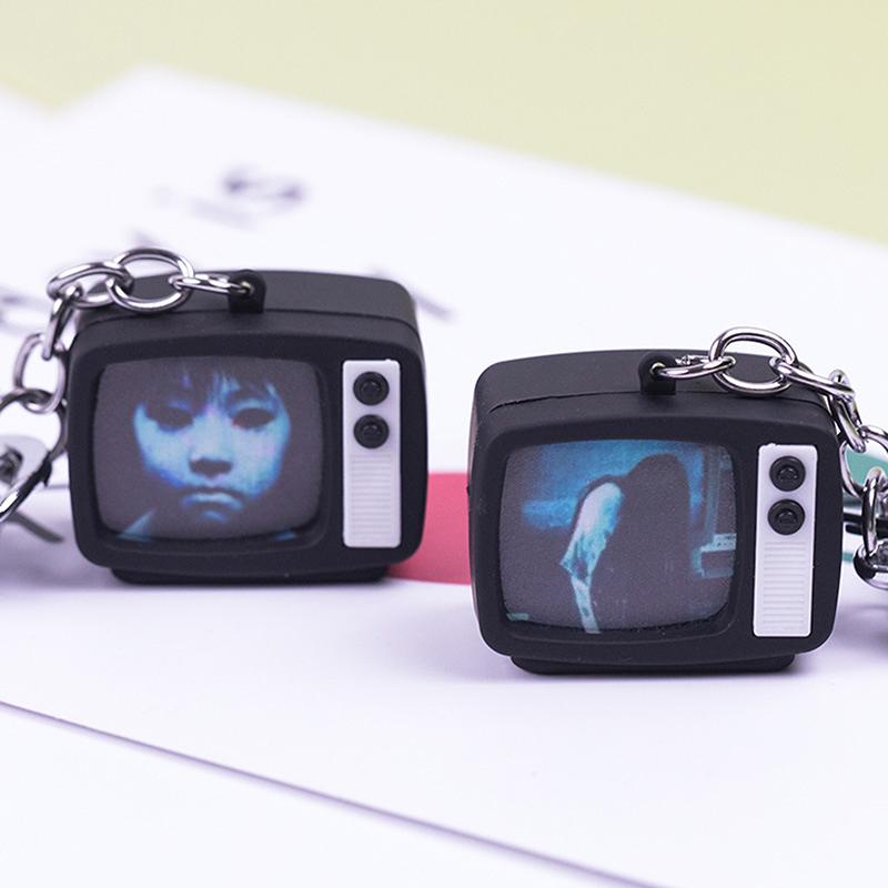 Mini Tv Keychain Horror Atmosphere Mini Tv Keychain Pendant Simulation Tv Pendant Bag Pendant