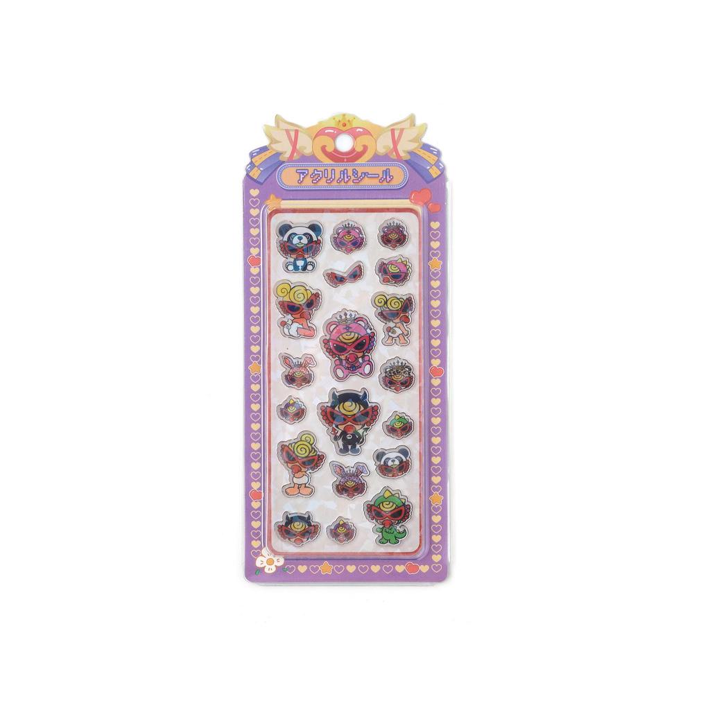 3D Acrylic Cartoon Princess Scene Stickers for Kids - Creative Decorative Stick-On Fun