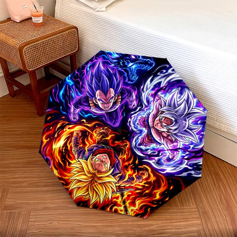 

1PC Automatic Folding Umbrella Dragon Ball Goku Pattern 8 Ribs Portable Foldable Travel Umbrella Christmas Birthday Gift разноцветный