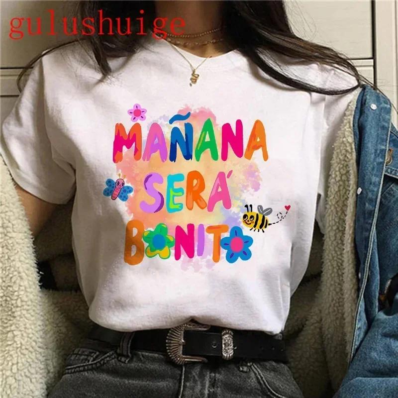 Unisex Y2k 90s Unisexana Sera Bonito Bichota Karol G T Shirt Women Short Sleeve Woman Graphic T Shirts O Neck Tee Trendy Clothing