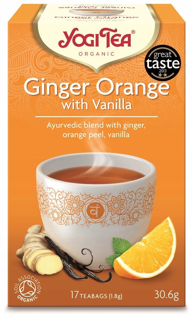 GINGER ORANGE WITH VANILLA ORGANIC TEA (17 X 1.8 G) 30.6 G - YOGI TEA
