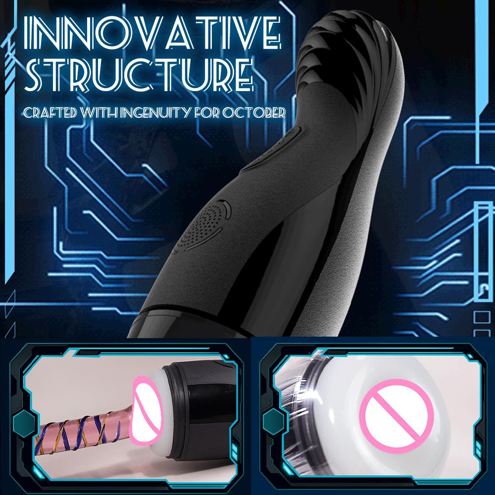 Male Masturbator Cup with 5 Frequency Sucking and 8 Vibrating Penis Trainer Blowjob Sex Machine Pocket Vagina Pussy Male Sex Toy