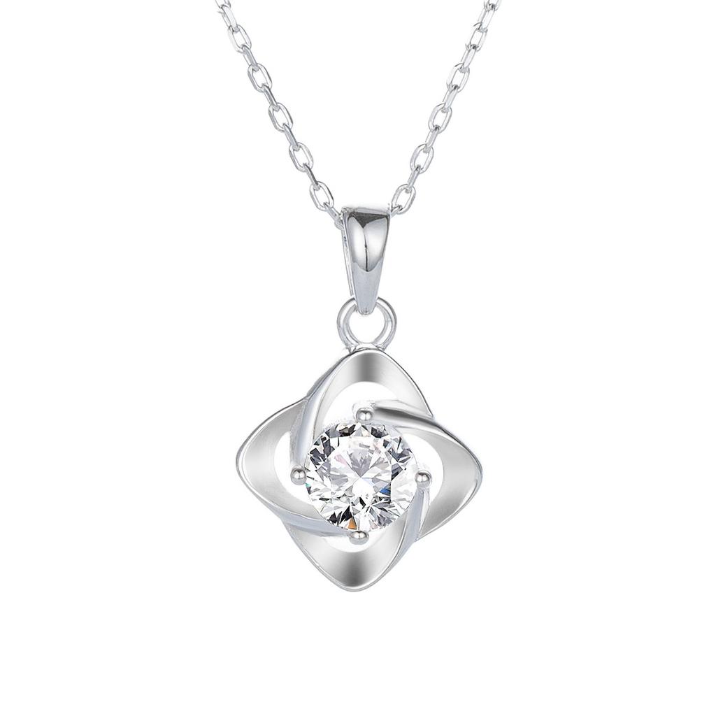 Leichter Luxus Nischen Kleeblatt Halskette für Damen, Modische Leichter Luxus Schlüsselbein Kette, Vielseitiges Anhänger Zubehör