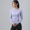Thin Summer Yoga Jacket: Light Hooded Zip-Up, Quick-Dry, Long Sleeve, Sun Protection for Running