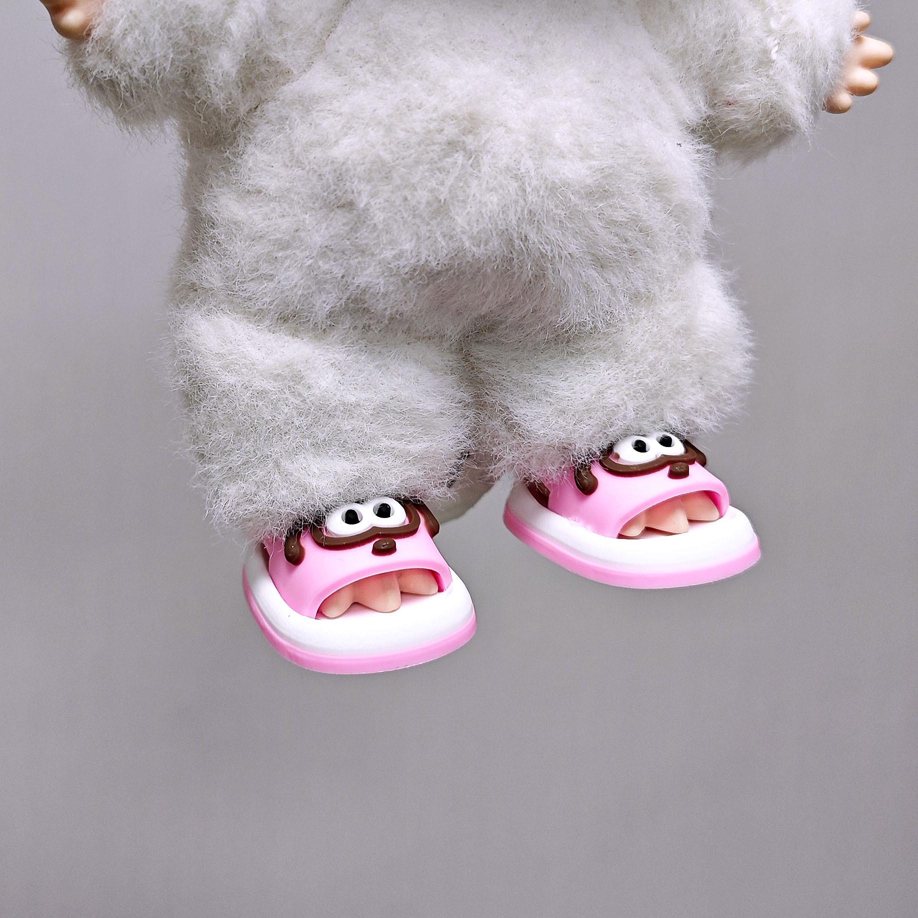 

Макарон Лабубу Резиновые сапоги 17 см - 1-е, 2-е, 3-е поколение Обувь Сидеть Сидеть Вечеринка, Универсальный Розовый и Желтый Fits 1st to 3rd Gen Labubu