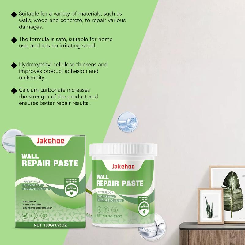 Jakehoe Wall Repair Paste - Home Wall Repair Paste For Scratches, Dents, Cracks, And Nail Holes