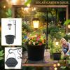 Solar-powered Outdoor Flower Pot Floor Lamp,  Solar Decorative Lamp, Warm   Light For Garden Terraces And Porches.