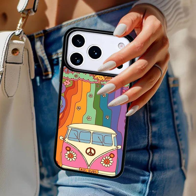 Hippy Hippie Psychedelic Art Phone Case For iPhone 17 Air 14 15 13 12 Max Cover For Apple 14 15 16 16e 11 Pro Max Plus