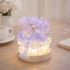 Creative DIY Night Light Elegant Handmade Simulated Flowers Light Decorative USB Powered Glowing Ice Cube Lamp
