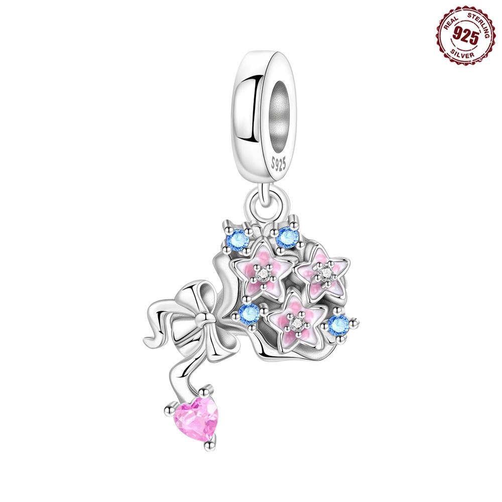 Romantic copper Bow Bead Charms HeartShaped Infinite Dangle Charm Fits Bracelets Beautiful Jewellery Accessories Gifts