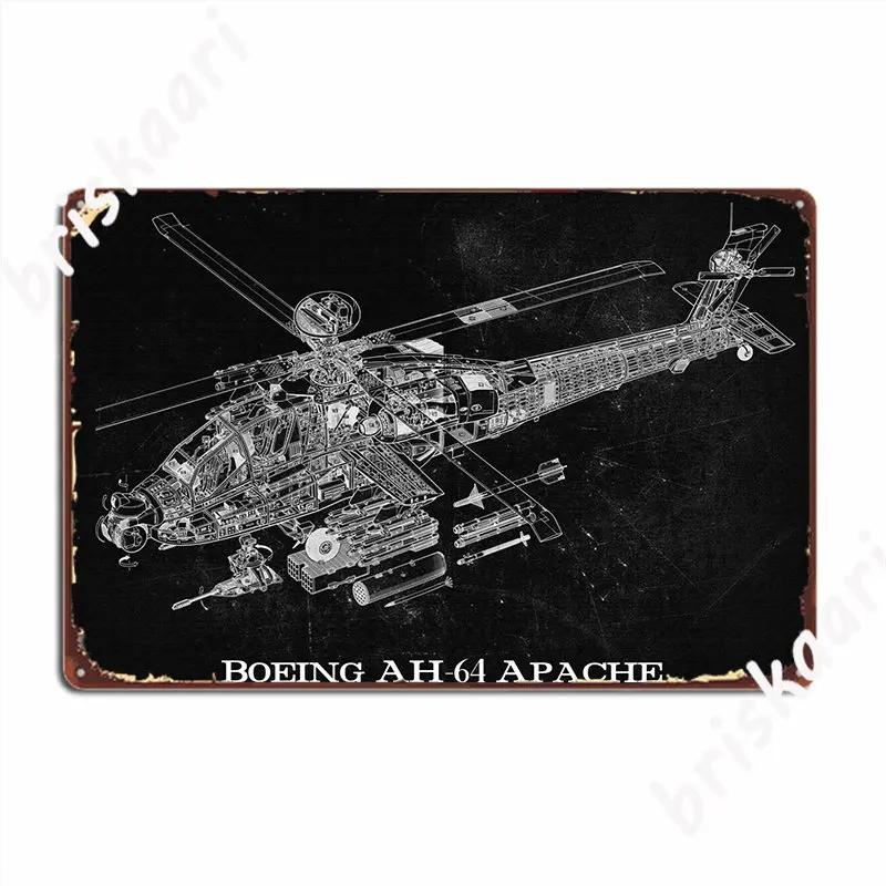 

Постер Boeing Ah64 Apache Металлическая табличка Настенная роспись Кино Гараж Кино Смешная Жестяная табличка Постер 20x30cm