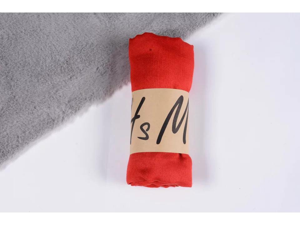 2022 Women's Cotton & Linen Candy Color Neck Scarf – Soft, Solid Hue Gift Scarf