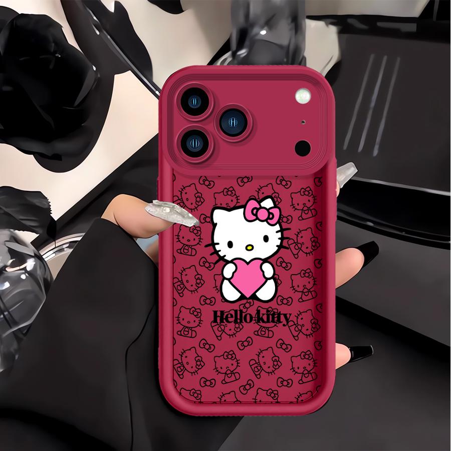 Case for Apple iPhone 17 Pro Max 16e 16 15 11 13 Mini XR Air XS 12 14 Plus Phone Cover Sanrio Cartoon Hello Kitty