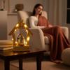 Lighted Nativity Scene with Manger Resin Stable LED Lights Indoor