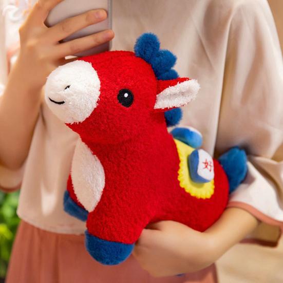 Horse Plush Toy 2026 Year of The Horse Zodiac Mascot Soft Stuffed Animal Chinese New Year Lucky Ornament