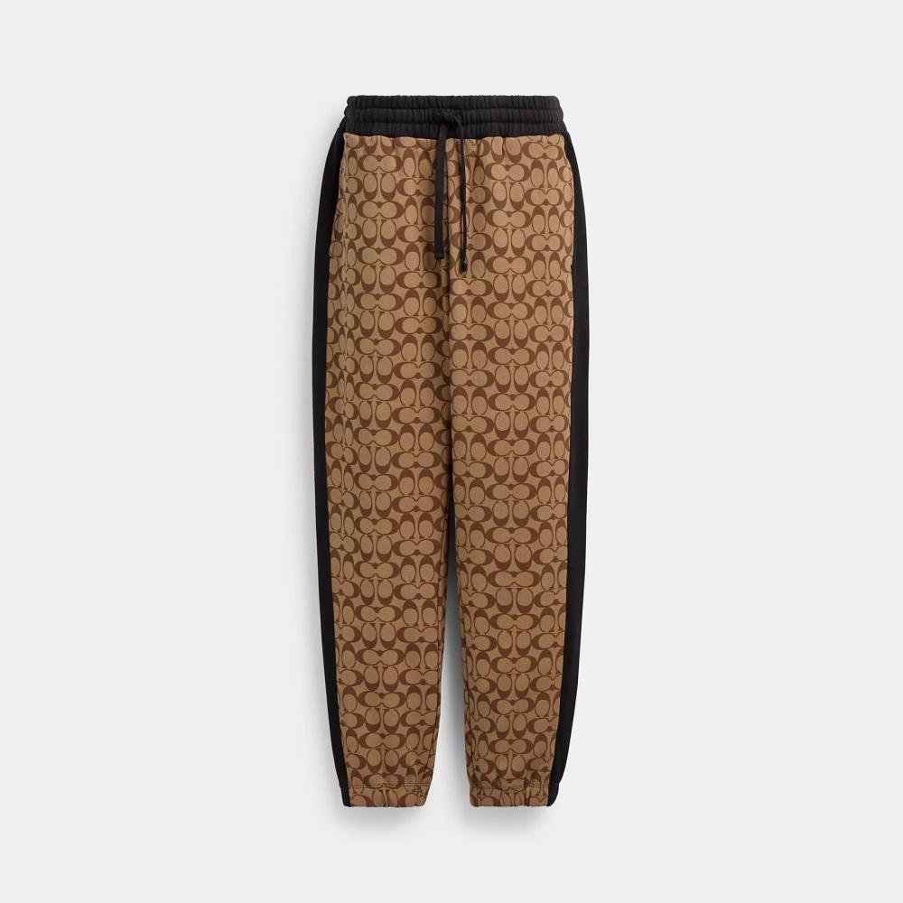 Coach Signature Sweatpants Khaki Signature