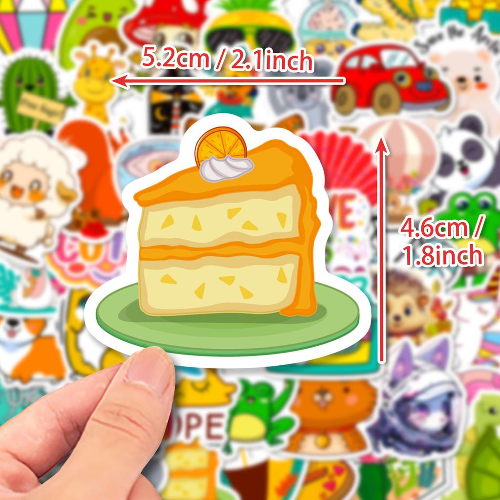 50 Stickers Network Map Mix And Match Cute Wind Cognitive Card Early Education Kindergarten Children'S Knowledge Waterproof Sticker