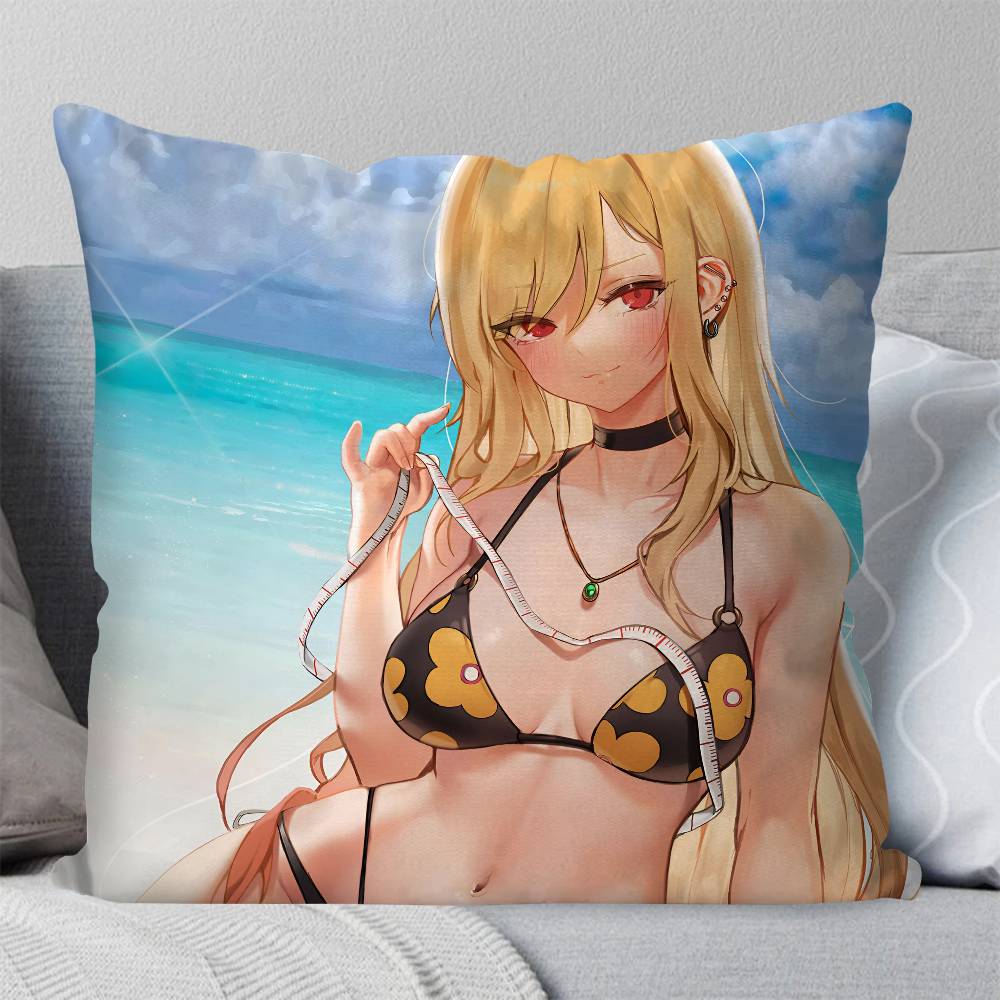 My Dress-Up Darling Anime Pillow Case Square Pillow Bedroom Sofa Leisure Comfort Cushion Car Living Room Home Decoration