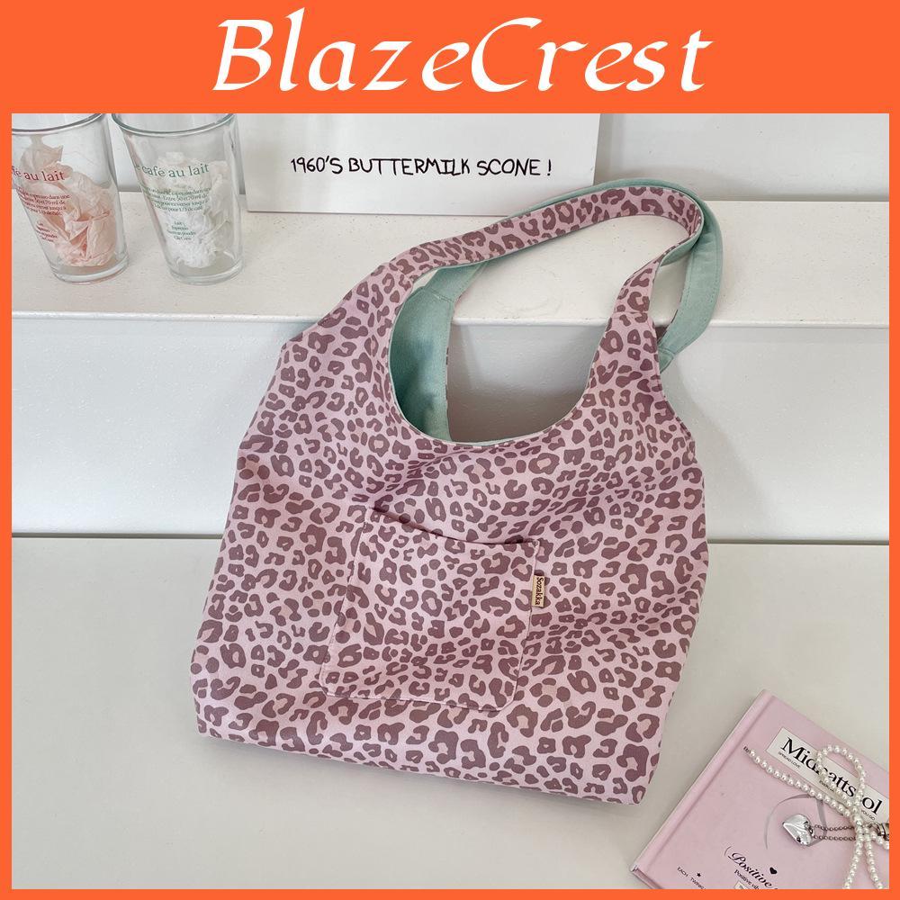 Vintage Leopard Print Faux Suede Shoulder Bag With Interior Card Pocket For Daily Use