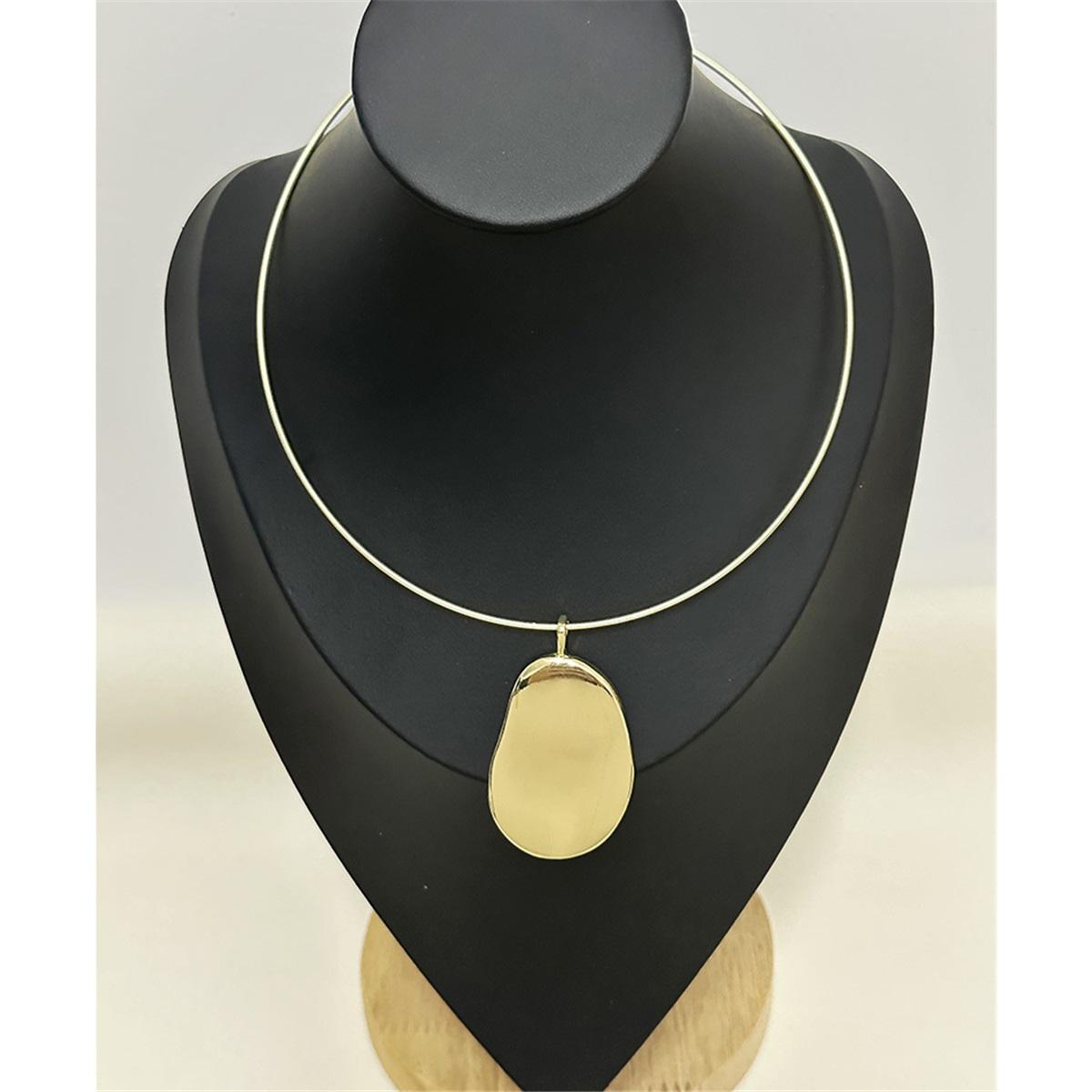 

Tooxika Простое Металлическое Глянцевое Геометрическое Ожерелье-Подвеска Легкая Роскошь Крутой Стиль Шикарное Ожерелье Для Женщин