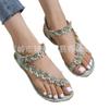 Plus Size Women's Shoes Summer New Flat Bohemian Studded Sandals Beach Shoes