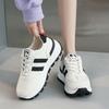 New Style Striped Large Women Thick Sole Board Shoes Front Lace Up Small White Shoes Low Top Casual Sports Sneakers Women
