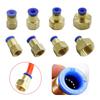 Pneumatic Air Pipe Quick Straight Connector 1/8" 1/4" 3/8" 1/2" Female Thread To 10/12mm Irrigation Washing Slip-lock Joint 3Pcs